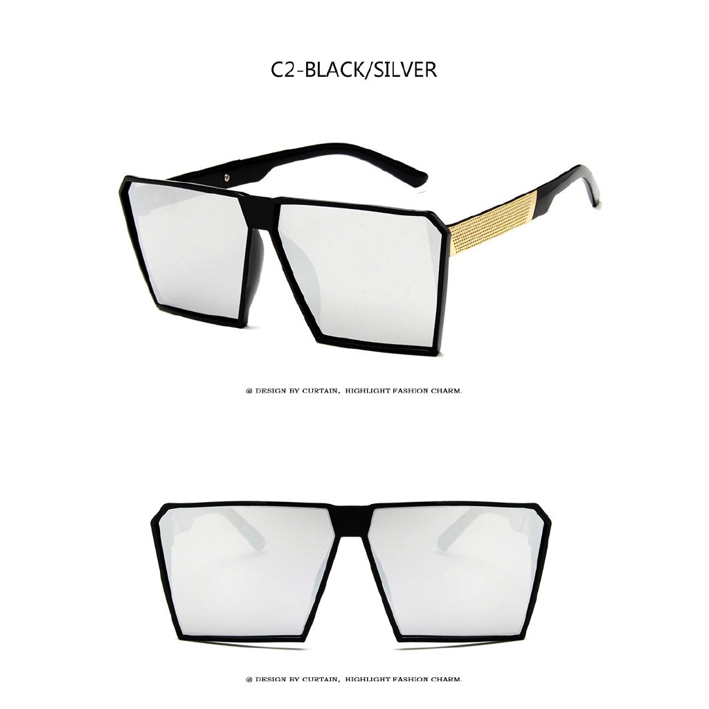 Square large frame fashion men and women personality sunglasses