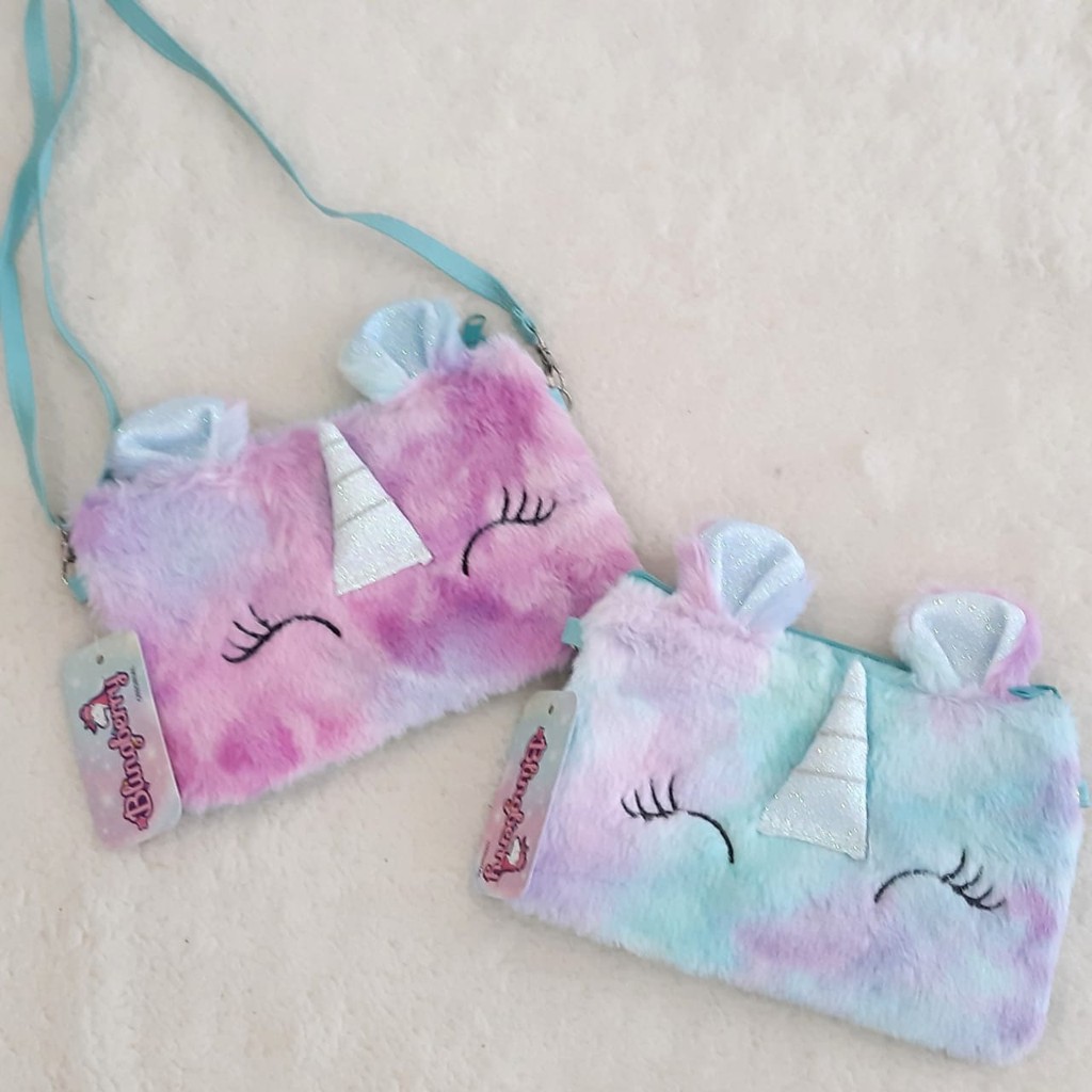 Sling Bag Unicorn  Bulu Tas  Selempang  Unicorn  Bulu 