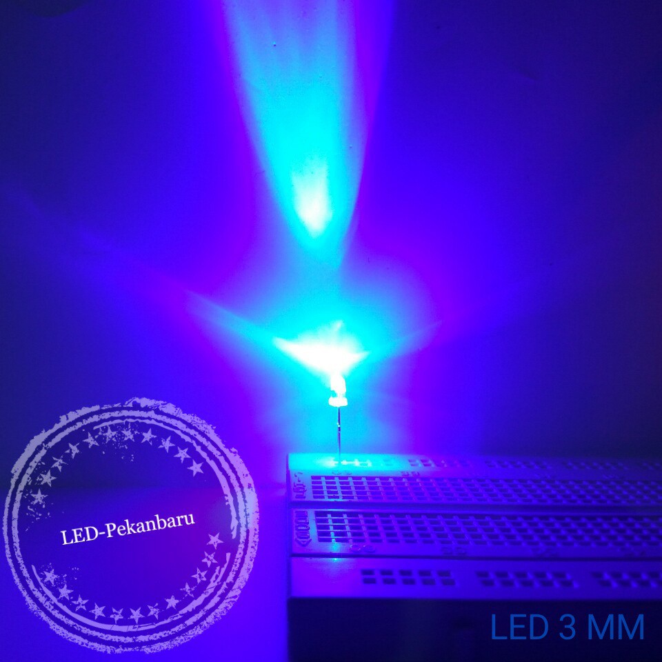 1000PCS DIODE LED 3MM SUPER BRIGHT WARNA BIRU / BLUE F3