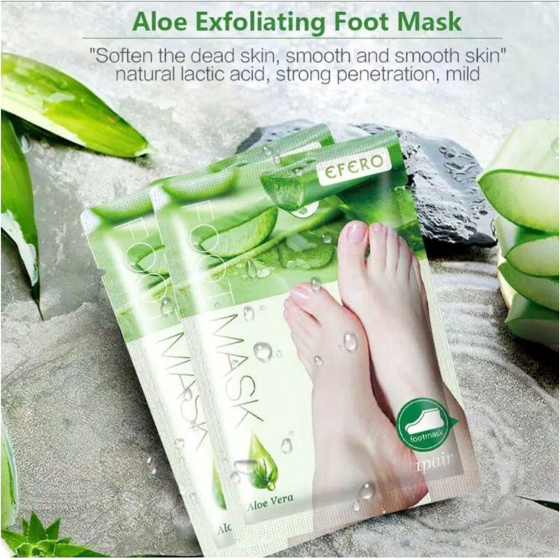 (NCS) Masker Kaki EFERO Foot Mask Mengelupas Kulit Mati Kelupas Kulit Kering Exfoliating Perawatan Tumit Pecah