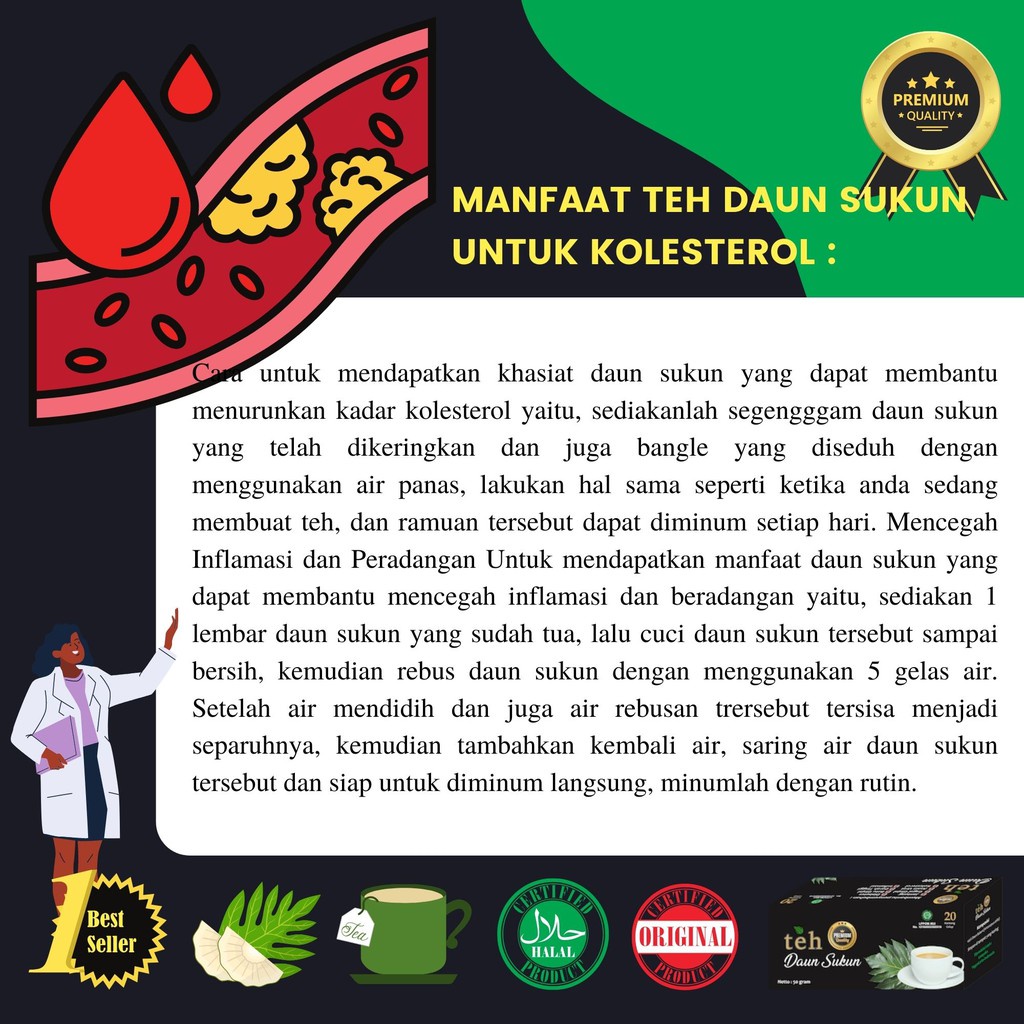 Teh Daun Sukun Premium Atasi Sakit Ginjal