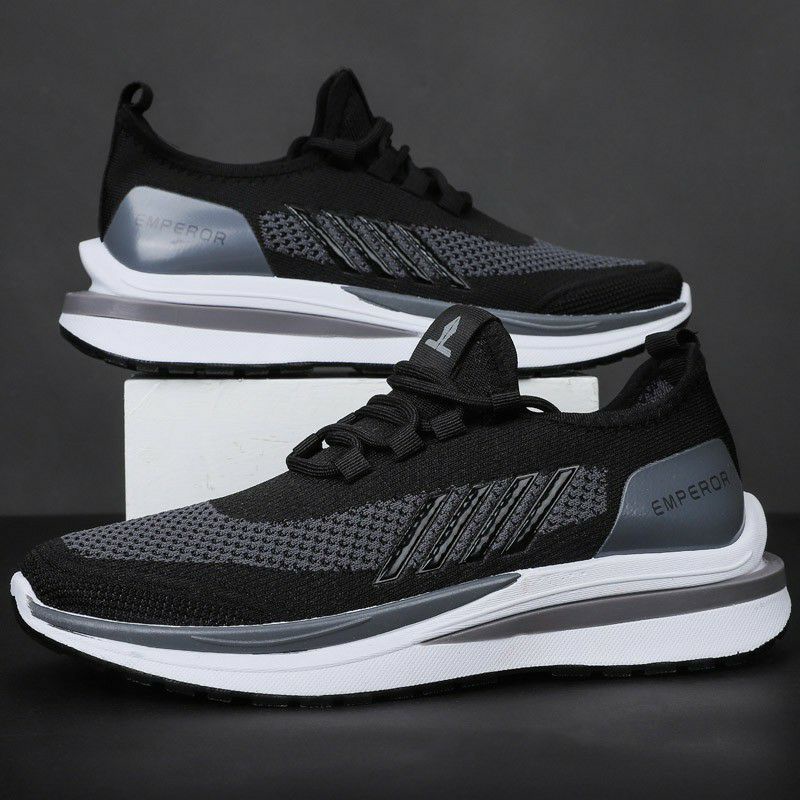 Larocking – Emperor Hitam Abu | Sepatu Sneakers Running Gym Shoes Sports