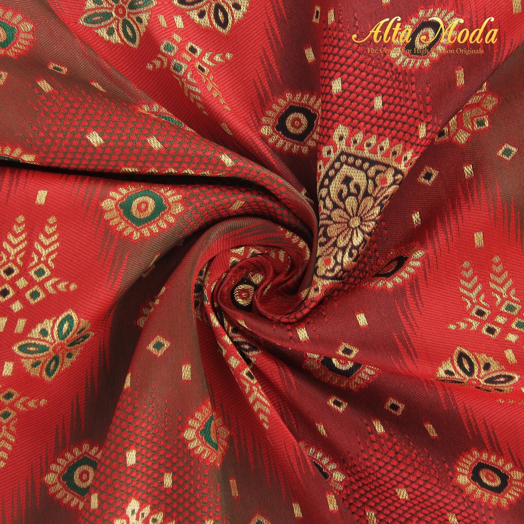 

Alta Moda Songket Motif Palembang Orange Mix Hijau - Coklat (1M)