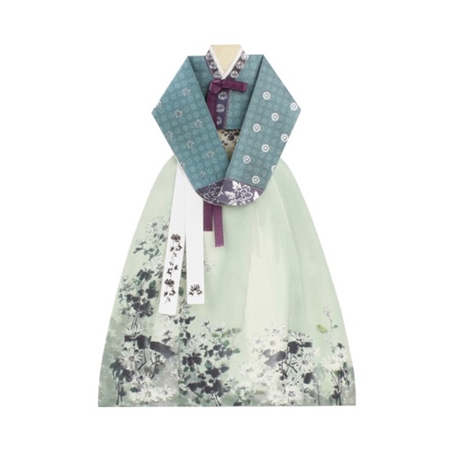 

kartu hanbok cat air krisan korea Hanbok 한복 카드 Tradisional design
