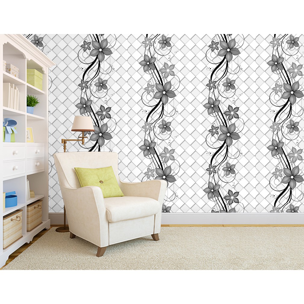 Walpaper Dinding Stiker Wallpaper Sticker Bata Garis Batik Karakter Walpaperdinding Cy1076