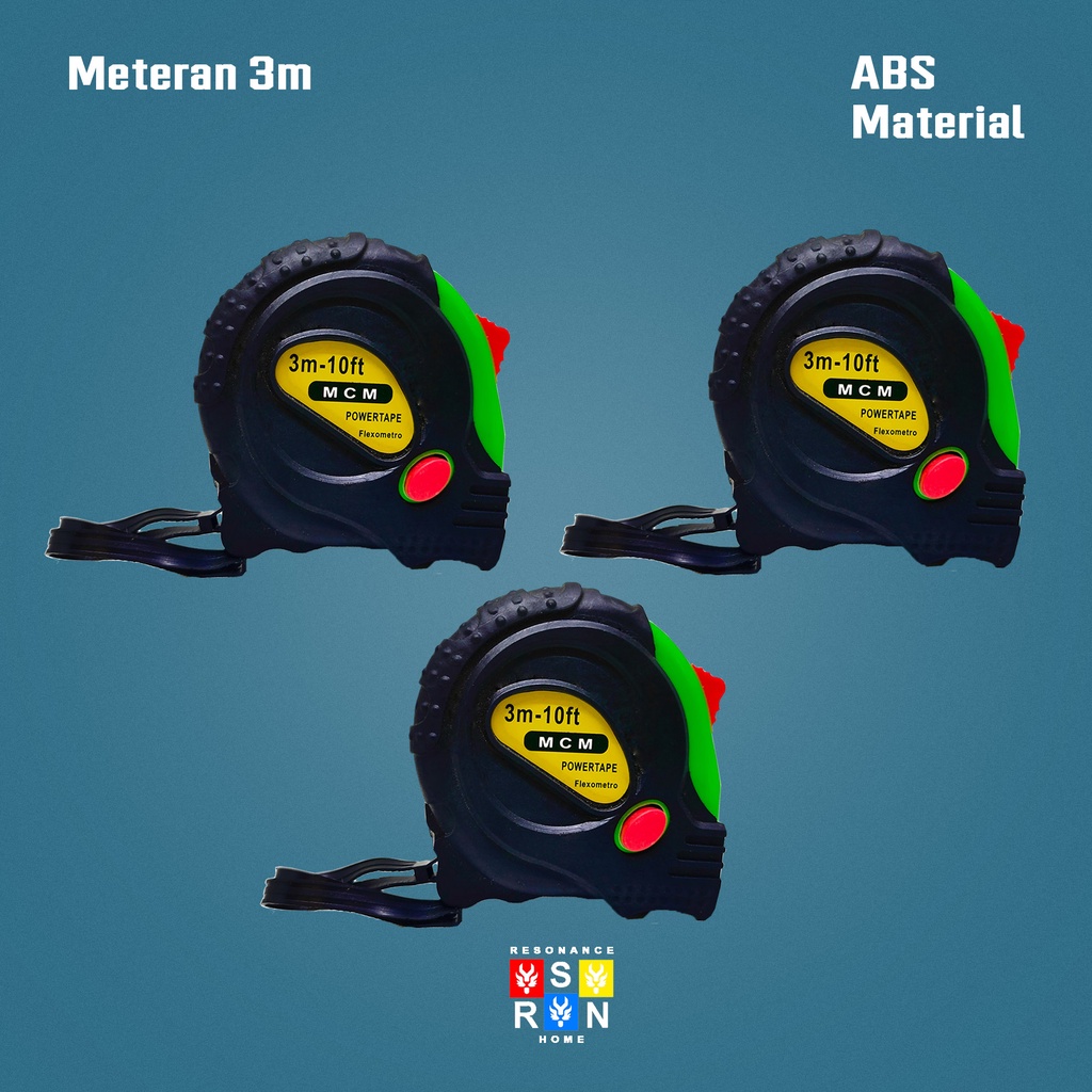 Meteran 3M Tukang Bangunan Roll 3 Meter Resonance Home