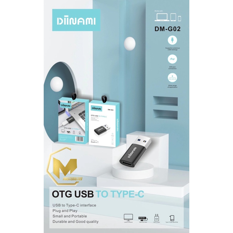 DM-G02 DIINAMI SAMBUNGAN TIPE C KE USB OTG USB TYPE C FEMALE TO USB A MALE ADAPTER CONVERTER CONNECTOR MA3456