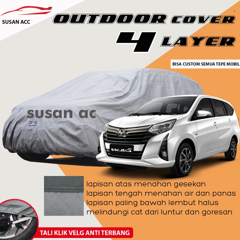 OUTDOOR PREMIUM 4 Layer Body Cover Mobil escudo Sarung Mobil escudo waterproof/escudo 2.0/escudo 1.6/escudo 1996/calya/sigra