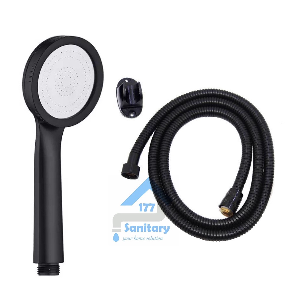 Super Shower hemat air HITAM 9959 BLACK 19007b- Hand Shower mandi halus irit air Saving shower tekanan turbo /C49