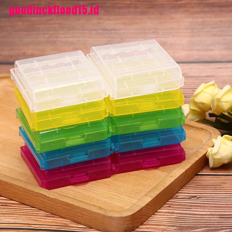 {LUCKID}Hard Plastic Battery Storage Boxes Case Holder for Waterproof Cases