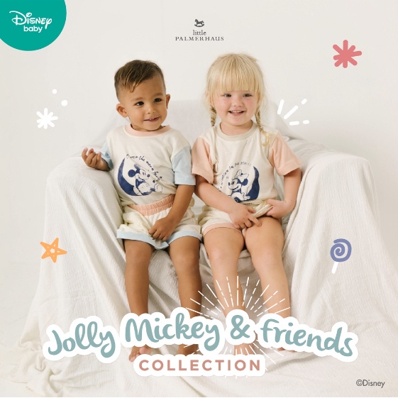 Little Palmerhaus 0M - 3Y Disney Jolly Mickey Attire Set Cotton Setelan Anak Mickey CBKS