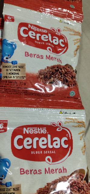 CERELAC BERAS MERAH  DAN KACANG HIJAU. SEPACK 8 BKS