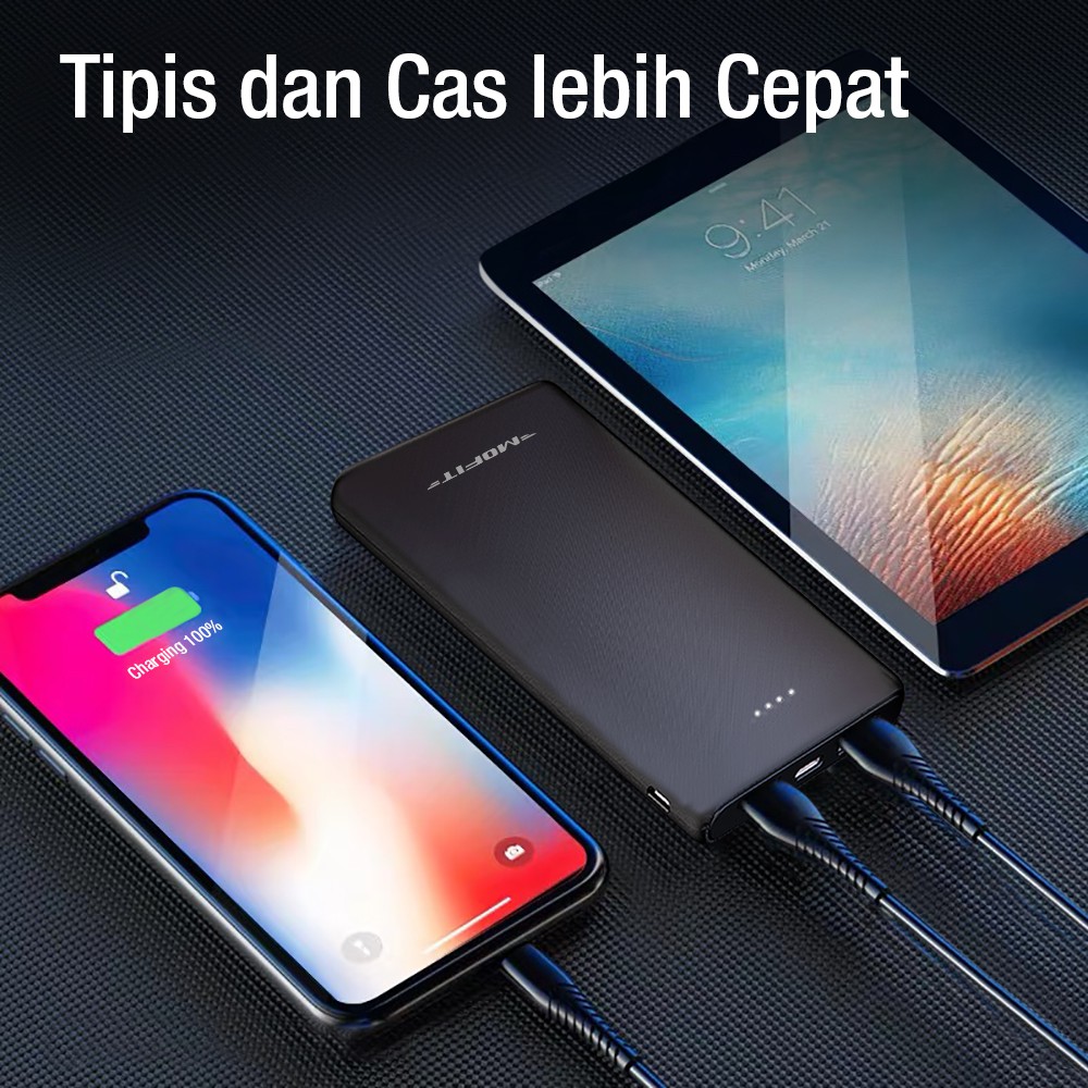 Powerbank MOFIT M11 10.000mAh + Fast Charge 2.4 AReal Capacity