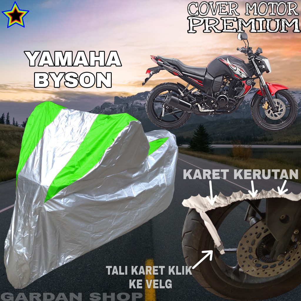 Sarung Motor YAMAHA BYSON Silver HIJAU Body Cover Penutup Pelindung Motor Yamaha PREMIUM