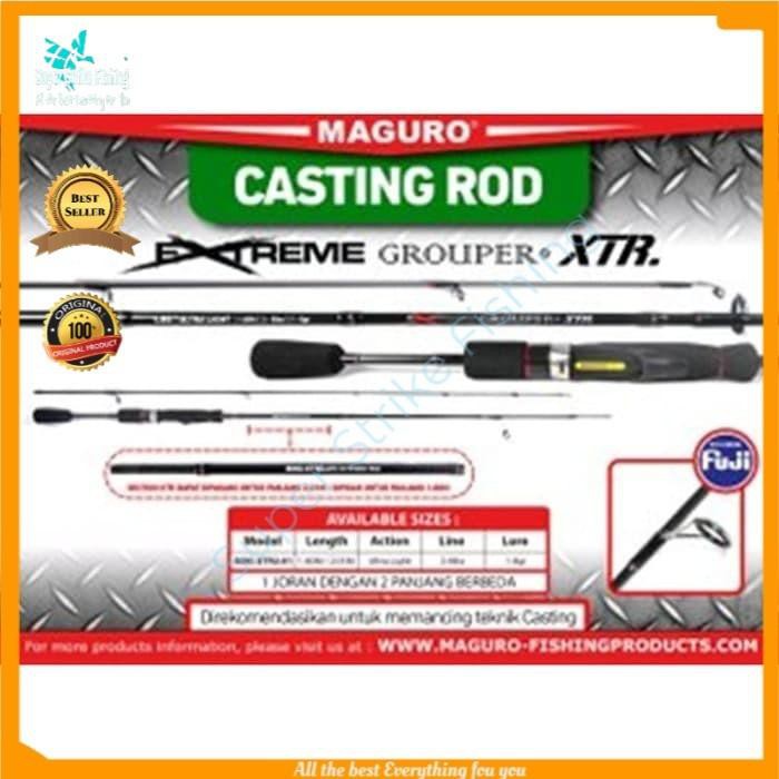alat pancing mantul habis Joran Ultralight Maguro Grouper 180 2-6Lb Fuji /Rod Joran UL Maguro
