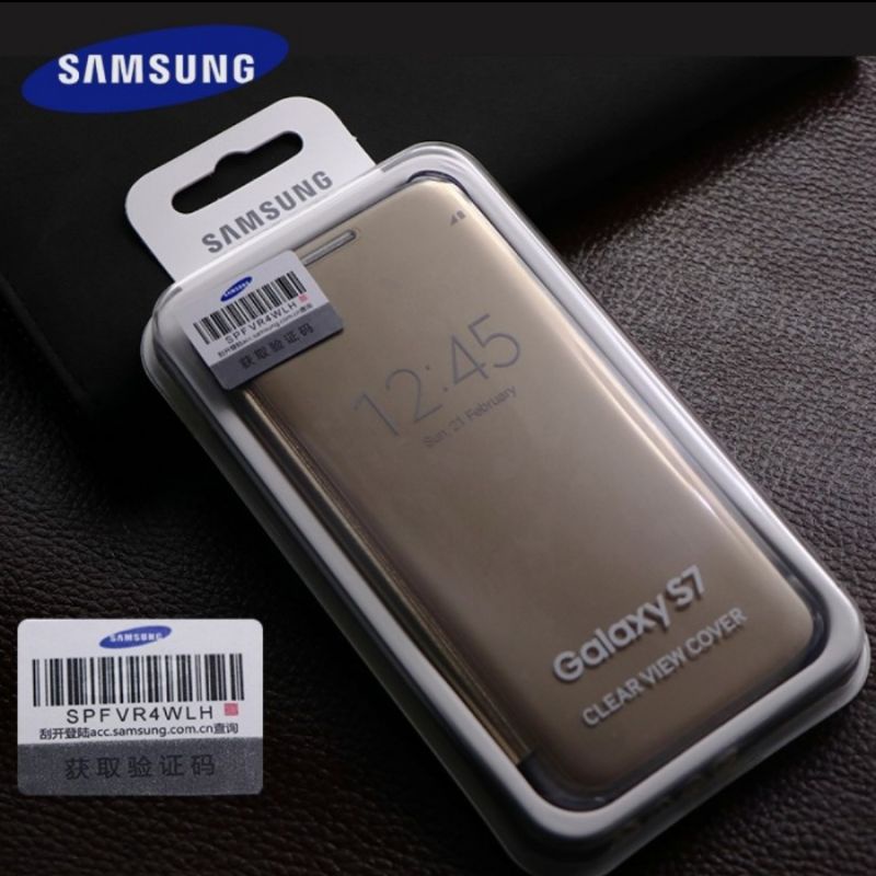 ORIGINAL SAMSUNG CLEAR VIEW COVER GALAXY S7 SM-G930F FLIP COVER ORIGINAL RESMI