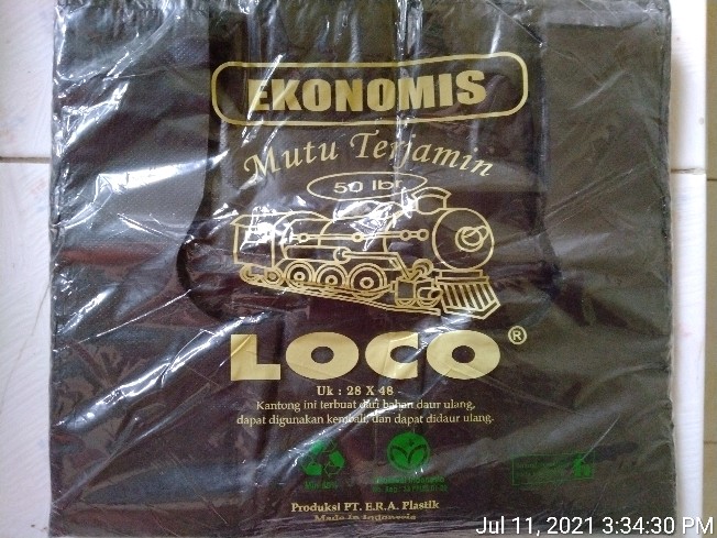 Kantong Plastik Kresek Hitam Loco 28x48cm