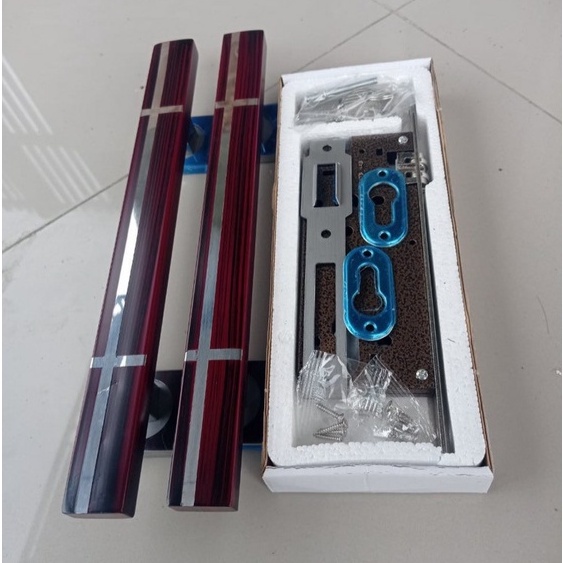 1 set handle pintu rumah 45cm gagang tarikan pintu stainles  pegangan pintu minimalis handle pintu kuputarung gagang pintu 2