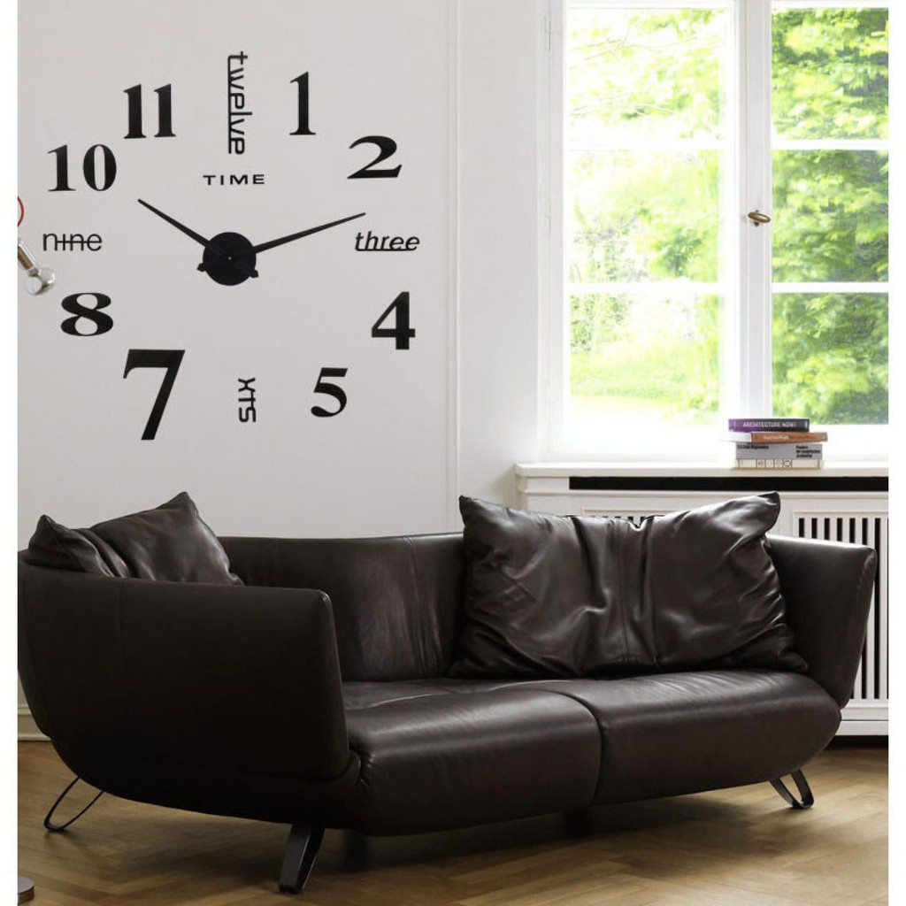 COD Jam Dinding Jumbo DIY Giant Wall Clock Besar Quartz Creative Design Diameter 80-130Cm