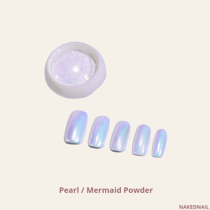 Mermaid powder pearl powder nail art bubuk mermaid hailey beiber nail