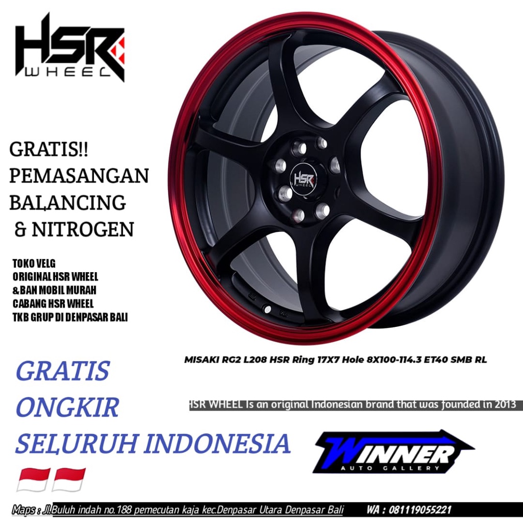 Velg Mobil Racing Ring 17 Pelek Avanza Xenia Agya Swift Mirage