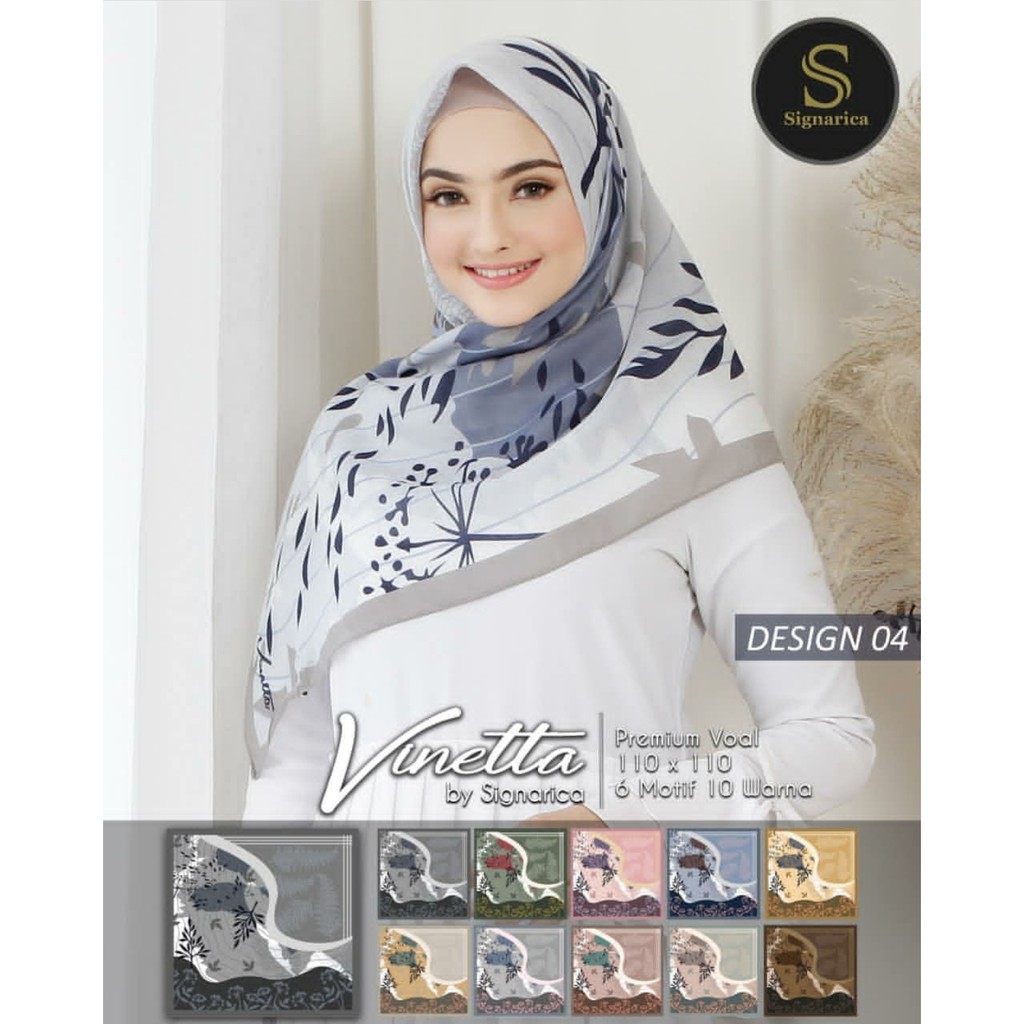Jilbab Segiempat Motif Vinetta D4 by Signarica