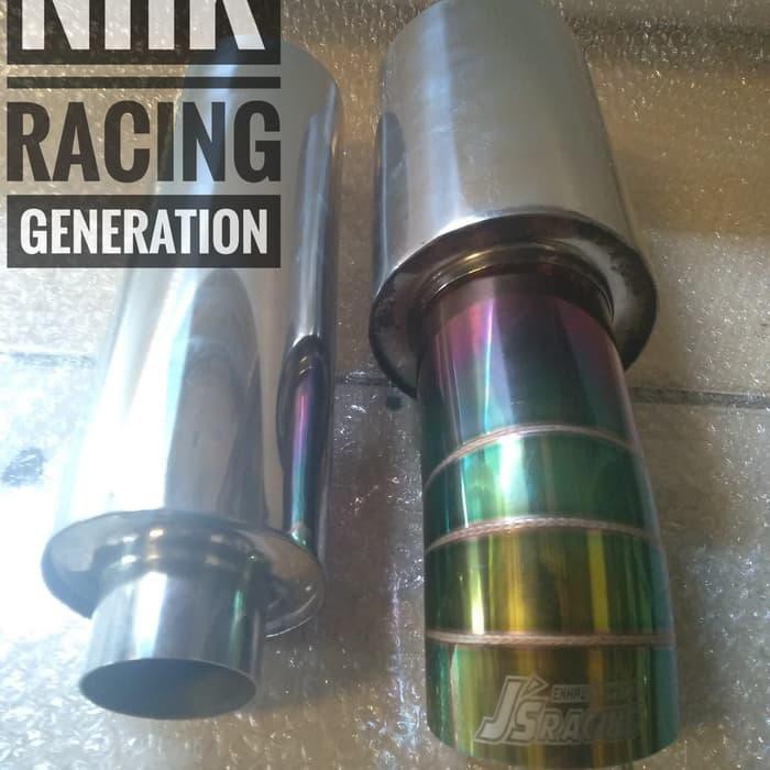 KNALPOT MOBIL + RESONATOR JS RACING RAINBOW AGYA INOVA ANANZA XENIA