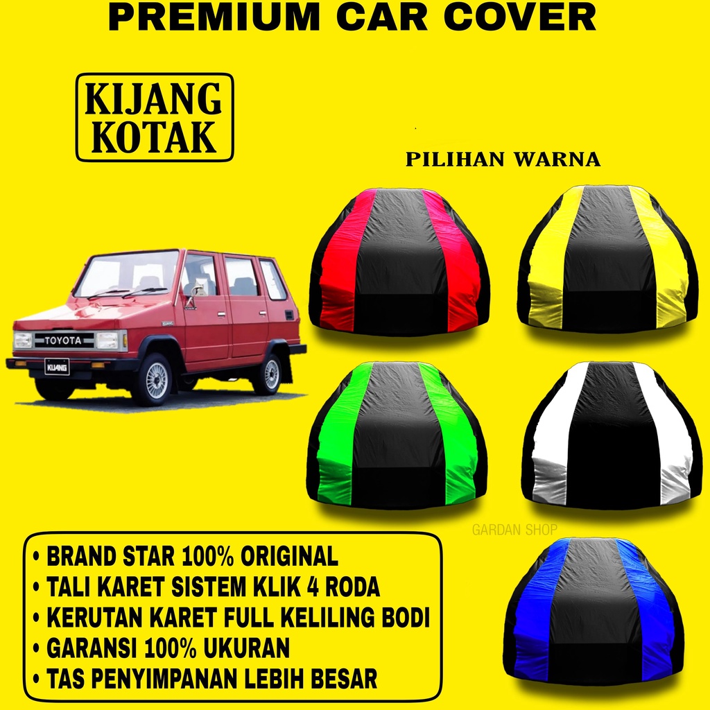 Body Cover KIJANG KOTAK Garis 2 WARNA Penutup Pelindung Bodi Mobil Kijang Kotak PREMIUM