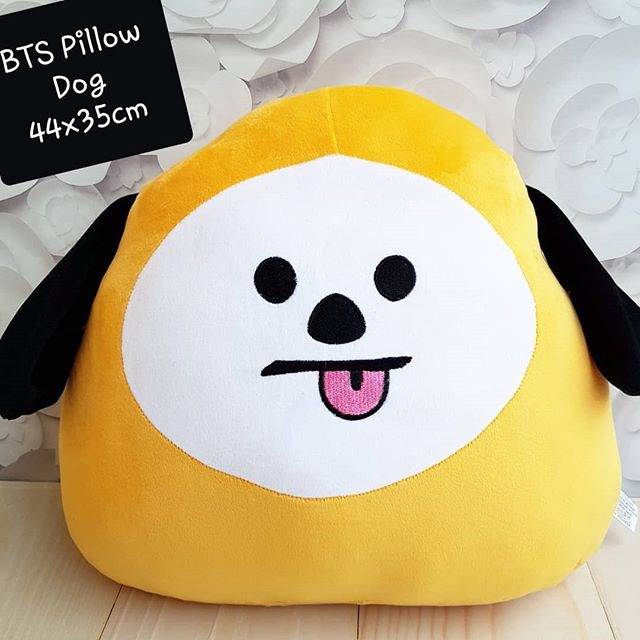 Bantal pillow BTS dog chimmy kuning