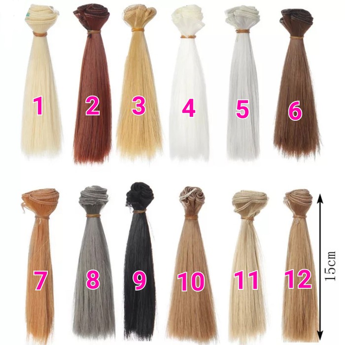 Doll wig rambut palsu rambut boneka BJD BLYTHE rambut sintetis figure