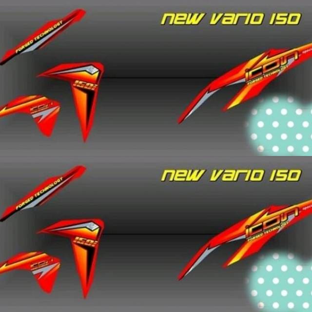 Stiker Vario 125 / 150 All New 2018 2019 2020 Variasi Sticker Striping Skotlet Scotlite Body Motor L