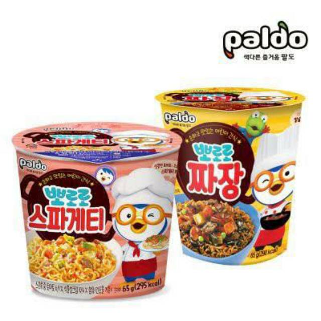 Paldo pororo jjangmeon & spagetti