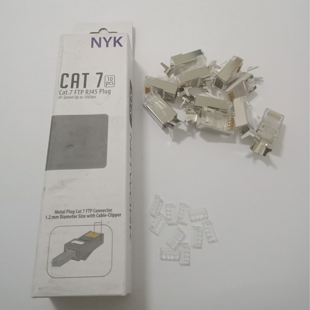 CONNECTOR RJ 45 CAT-7 FTP BESI NYK METAL PLUG 10PCS