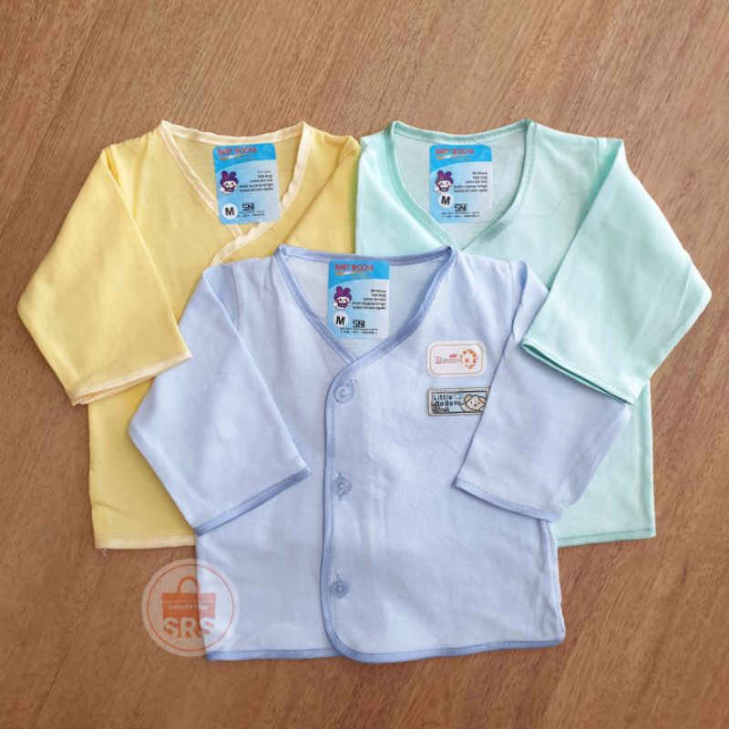 (3pcs)Baju Bayi Tangan Panjang Baby Mocha /Little Boboho Lengan Panjang-2
