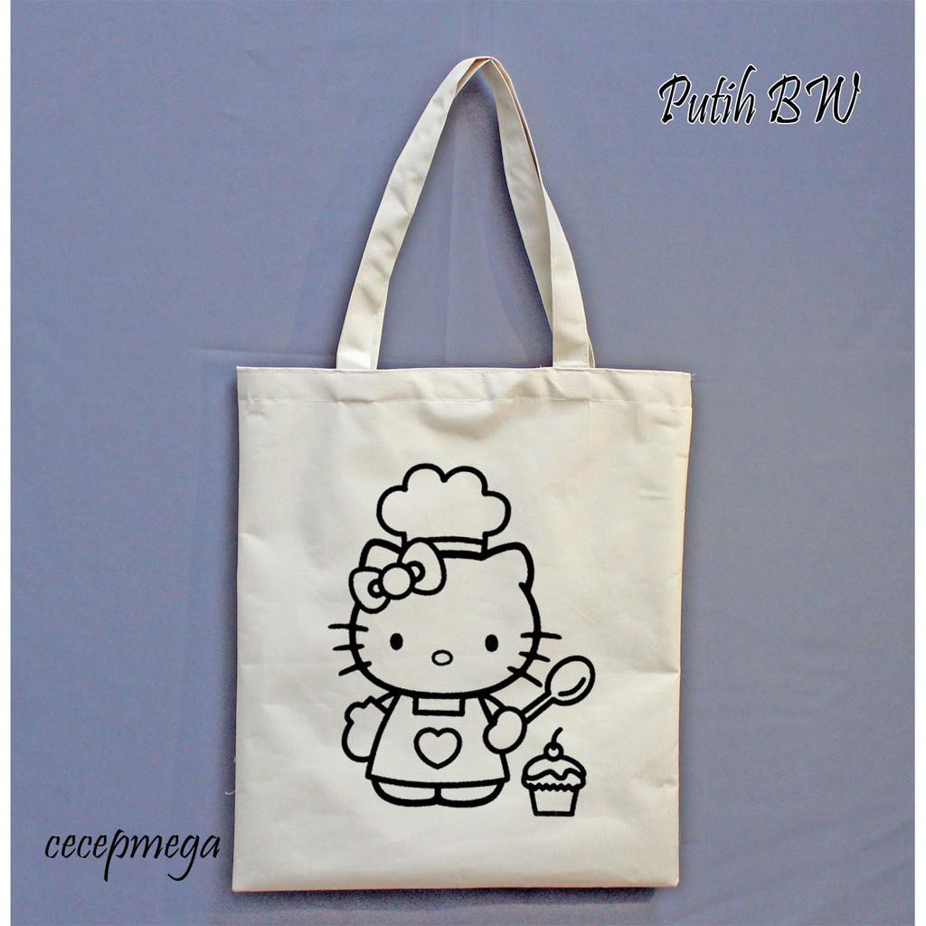 Dijual tote bag hello kitty design DSN008 Limited