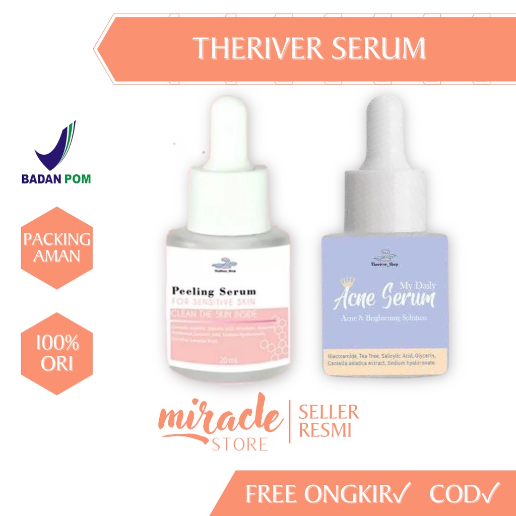 THE RIVER MY DAILY ACNE AND BRIGHTENING | PEELING SERUM BY THERIVERSHOP SERUM WAJAH MURAH THERIVER SHOP