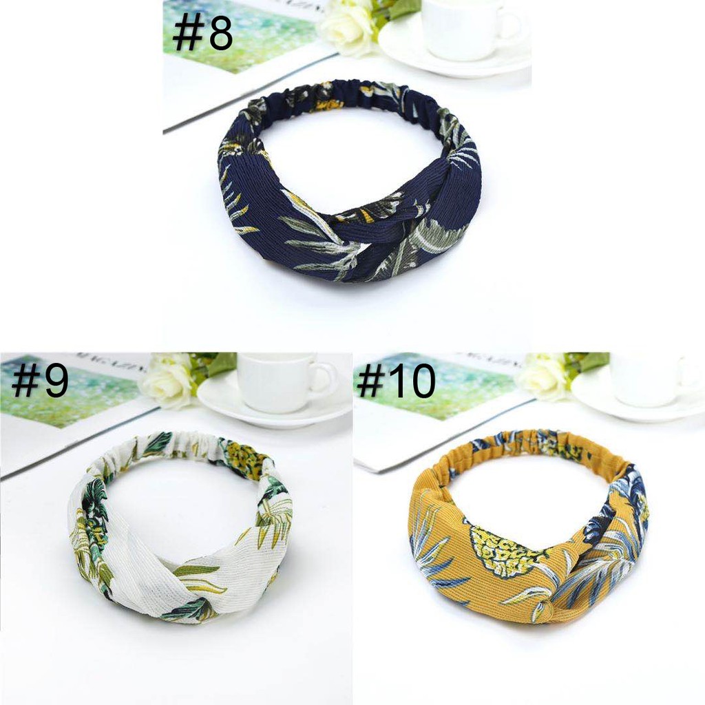 {Bayar Di Tempat} Bando Motif Wanita Hairband Elastis Karet Aksesoris Fashion Bando Import