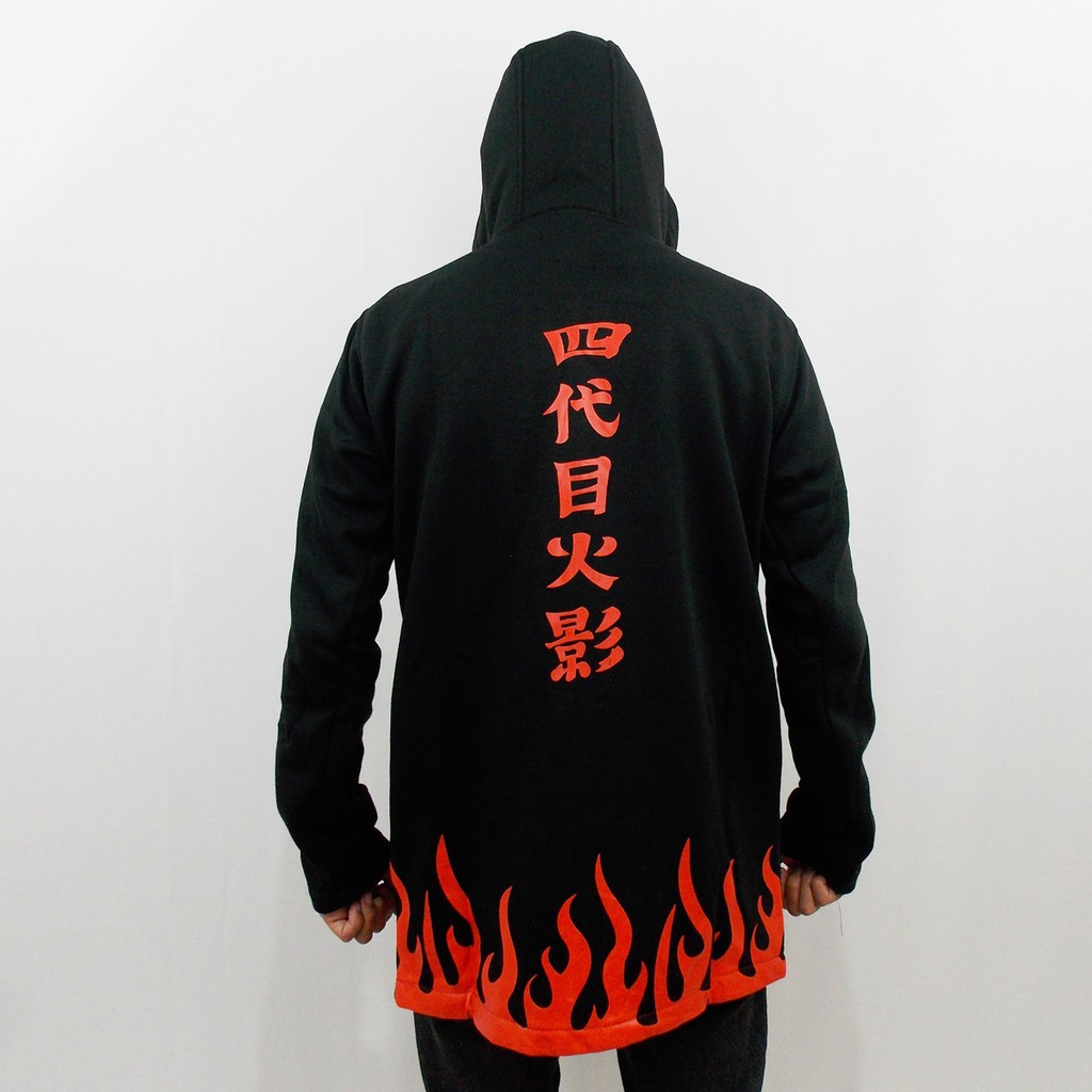 JUBAH YONDAIME HOKAGE HITAM - JUBAH NARUTO THE LAST HOKAGE KONOHA - JAKET NARUTO YONDAIME HOKAGE 01
