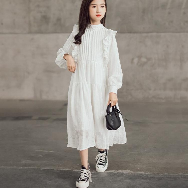 Stock baru... LUNA DRESS GAUN ANAK PEREMPUAN KEKINIAN SIMPEL ELEGAN OOTD REMAJA ALA ARTIS KOREA