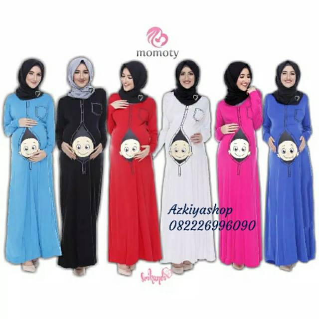 Baju hamil/dress hamil/gamis motif