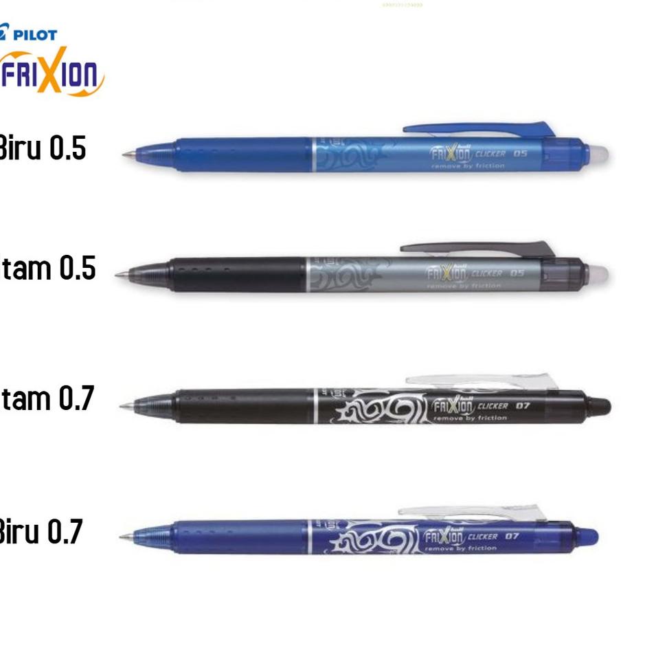 

KII Bolpoin Pilot Frixion Ball Clicker Pulpen Hapus ➥ 18