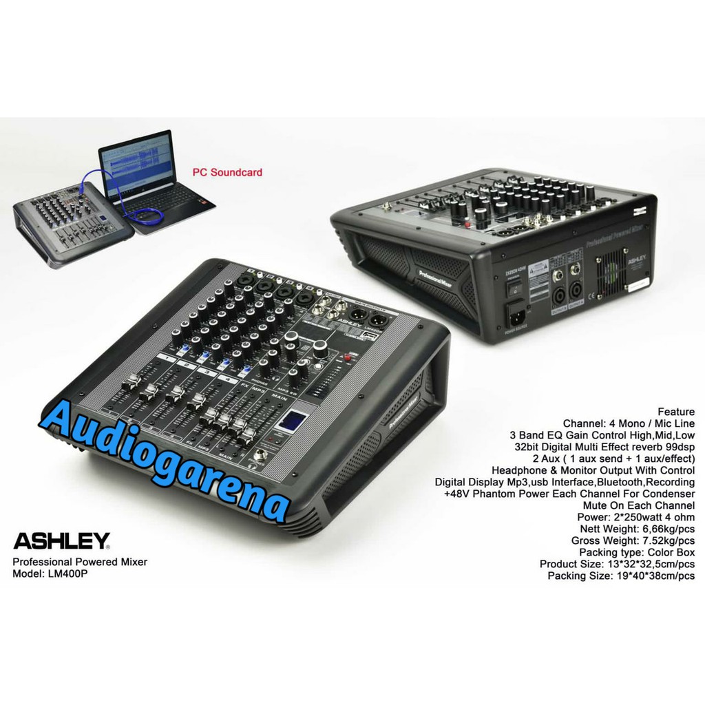 Power Mixer Ashley LM400P / Power Mixer Ashley 4 Channel Original