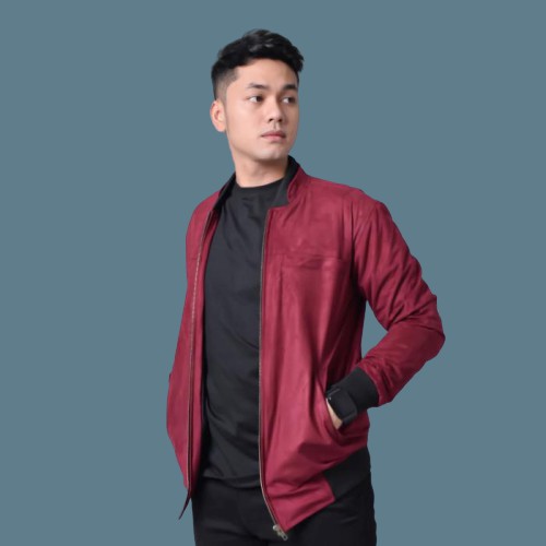 Jaket suede pria premium bahan tebal Libra original