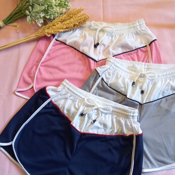 CELANA PENDEK HOT PANTS TWO TONE CELANA WANITA WANITA MURAH CELANA PENDEK SANTAI WANITA HIGHWAIST