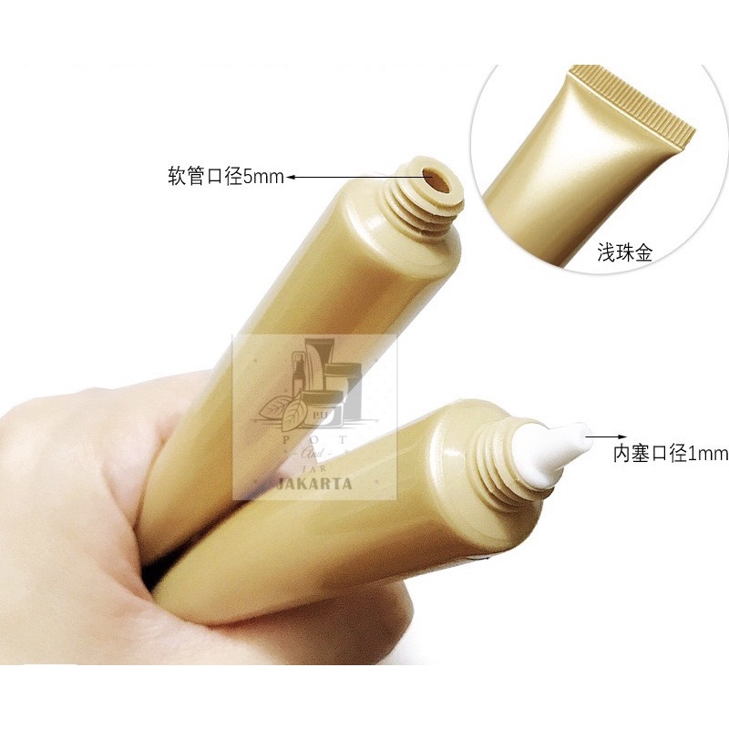 20ml Soft Tube Warna Emas HIGH QUality /travel bottle/botol skincare