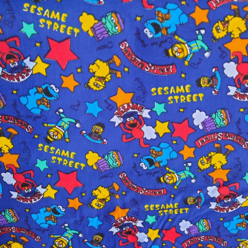 Kain Katun Motif Kartun Sesame Street