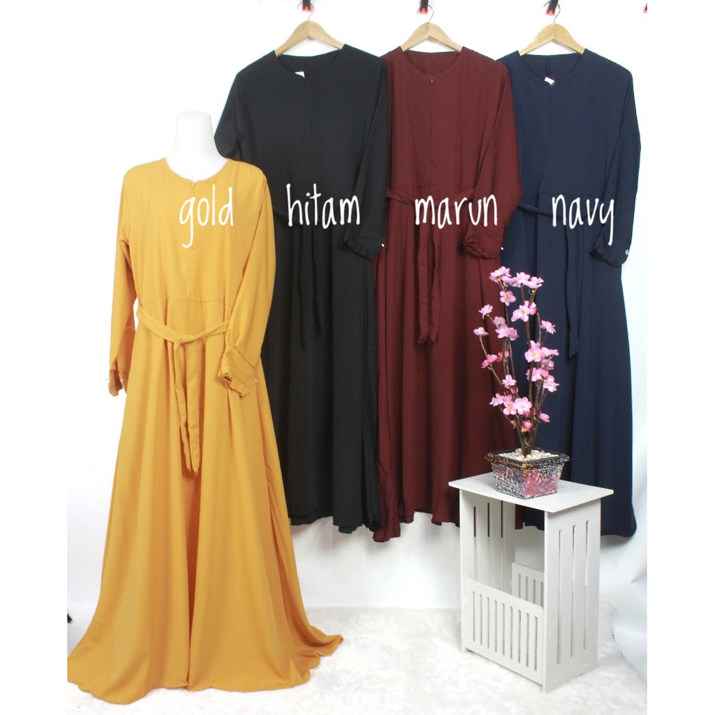 Gamis WOLFIS POLOS daily basic wolvis syari simple umbrella