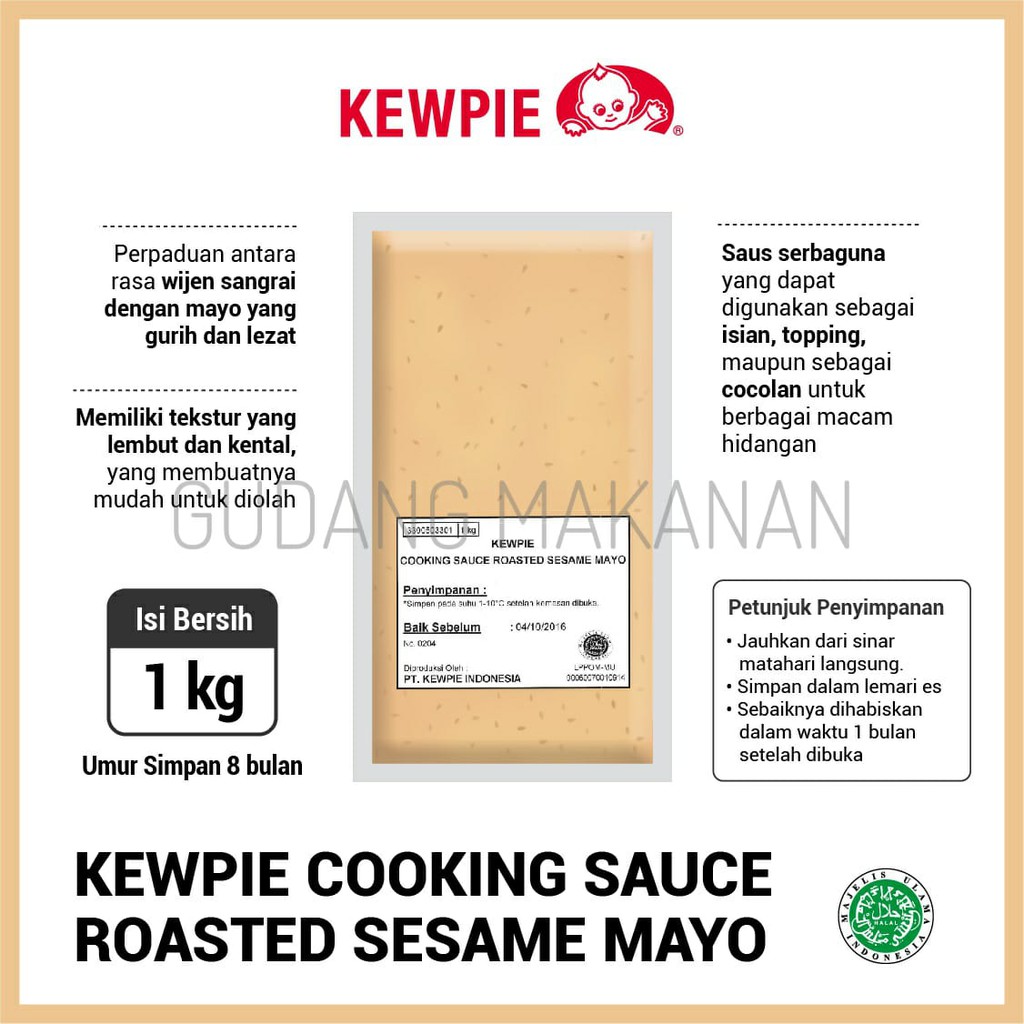 Kewpie Cooking Sauce Roasted Sesame Mayo 1 kg