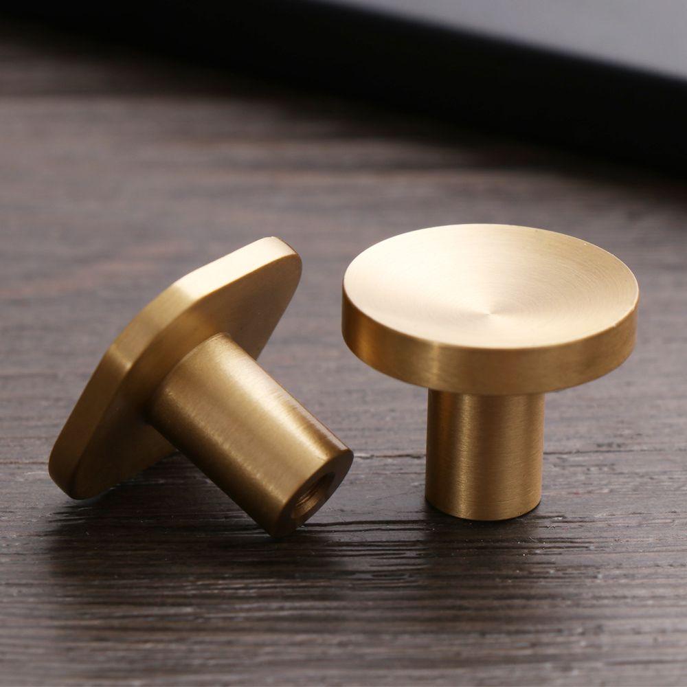 Wonder Furniture Knobs Safety Tarikan Lemari Cekung/Bulat Kuningan Serbaguna