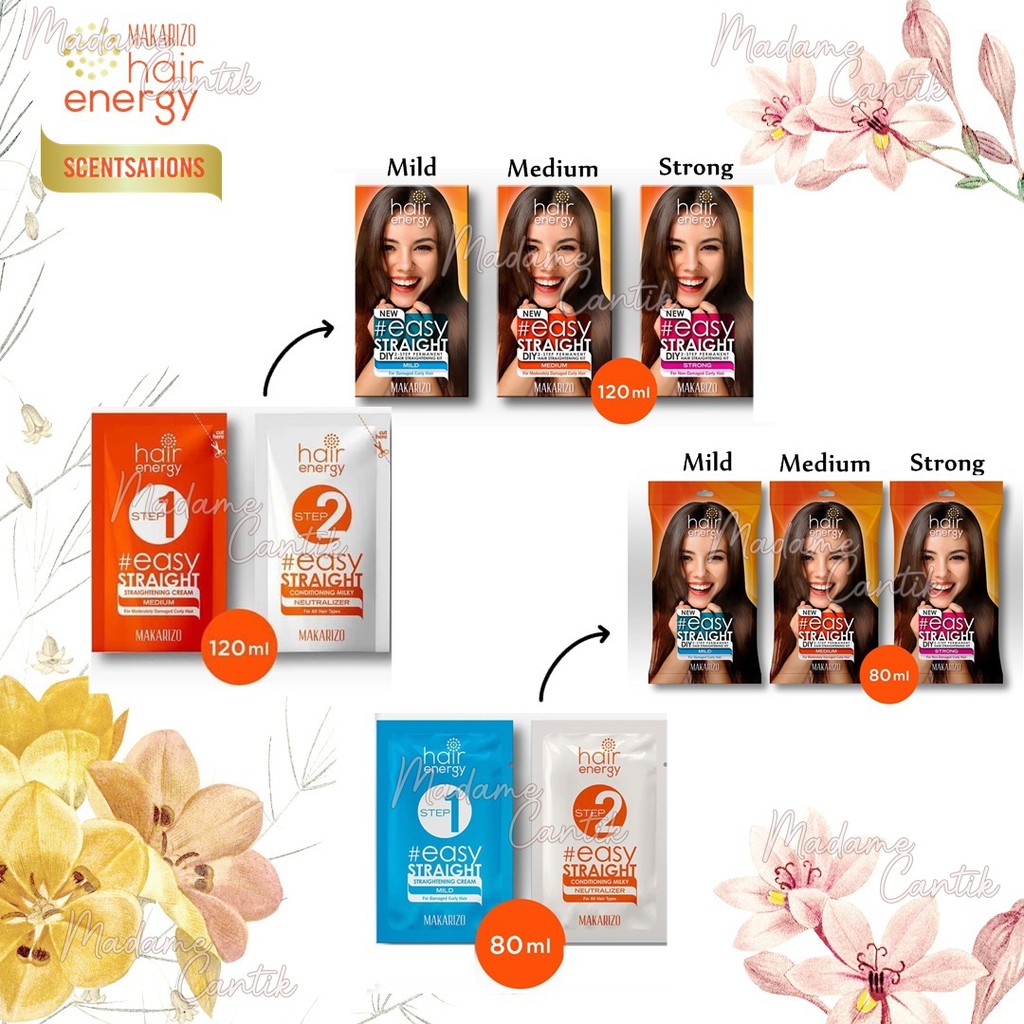 ✿ MADAME ✿ MAKARIZO HAIR ENERGY EASY STARIGHT SET PELURUS RAMBUT PERMANEN BPOM